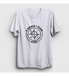 Presmono Unisex Beyaz 8 Makes 1 Team Ateez T-Shirt 430253tt (Beyaz)