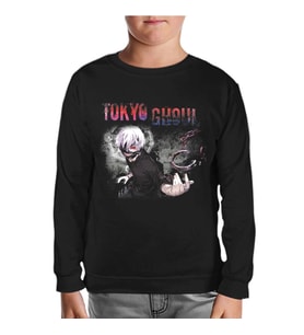 Tokyo Ghoul Siyah Çocuk Sweatshirt