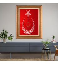 Altın Paspartulu Çerçeveli Tablo CV943 (Gold)