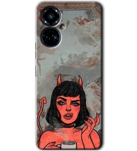 Tecno Camon 19 Pro Kılıf HD Desen Baskılı Kılıf - Devil Girl