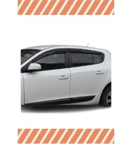 Renault Megane 3 Hb 2010-2016 4'lü Mügen Tip Cam Rüzgarlığı