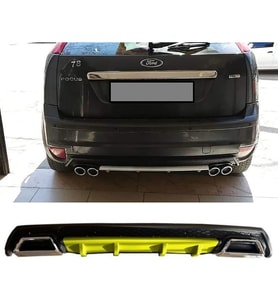 Ford Focus 2 Hatchback Sarı Difüzör Çiftli Kare Egzoz Görünümlü D Tip Difizör 2004 - 2010