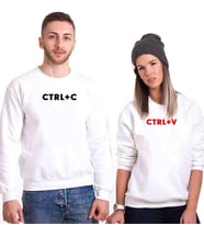 Tshirthane Ctrl+C Ctrl+V Sevgili Kombinleri Sweatshirt Kombini (Tek Ürün Fiyatıdır.)