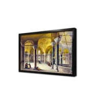 Osmanlı İmparatorluğu Zamanı Ayasofya Camii Çerçeveli Cam Tablo