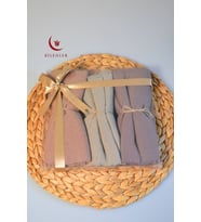 Bambu Kraş Şal – 75x210 cm  Nefes Alabilir, Terletmez, Tok Duruşlu Mevsimlik Kumaş (3'lü Kutu) (Gri)