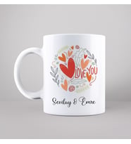 Love Aşk Sevgili Tasarımlı Kupa Kişiye Özel