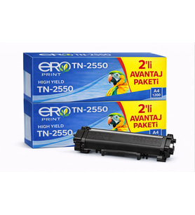 Brother TN-2550 Muadil Toner - 1200 Sayfalık - 2'li Avantaj Paket