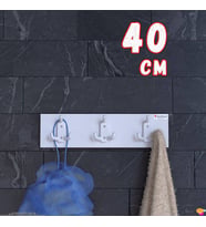 Modilayn ARI 9 Kancalı Banyo Askısı 3' lü Set 36,4x9,6cm Şık Tasarım Ekstra Düzen ve Yer Tasarrufu