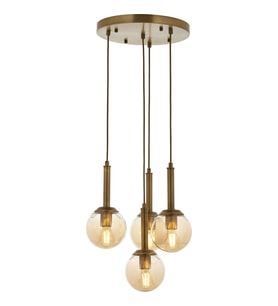 AVONNI AV-60216-4ET Eskitme Kaplama Modern Avize E27 Metal Cam 40cm