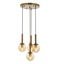 AVONNI AV-60216-4ET Eskitme Kaplama Modern Avize E27 Metal Cam 40cm