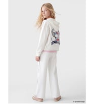 LCW Kids Beyaz Hello Kitty Baskılı Kız Çocuk Fermuarlı Sweatshirt