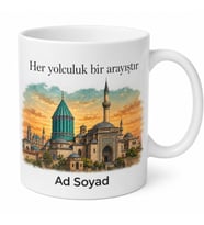 Konya Şehir Hatırası Fotoğraflı Kupa Bardak Hediye Hatıra Porselen Mug