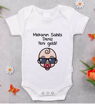 BK Kids İsimli Mekanın Sahibi Geldi Tasarımlı Bebek Body Zıbın - Model 1