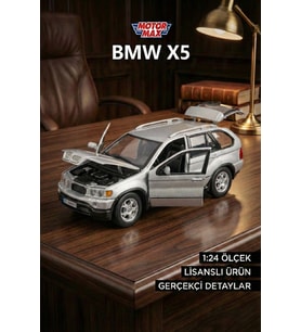 Motor Max 1:24 Bmw X5 Diecast Model Araba - Metal Koleksiyonluk Araç - Gümüş Gri