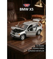 Motor Max 1:24 Bmw X5 Diecast Model Araba - Metal Koleksiyonluk Araç - Gümüş Gri