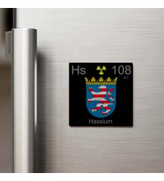 Hassium (Hassiyum) Elementi – Buzdolap Magneti – 9x9 cm