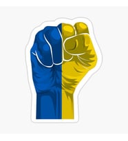 Ukrayna Ukraine Bayrak Deseni yumruk Araba Sticker Etiket 19CM