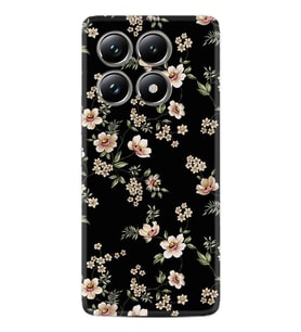 Xiaomi Redmi Note 14 Pro Plus Kılıf Boutique Baskılı Resimli Siyah Fon Çiçek Pcode -045