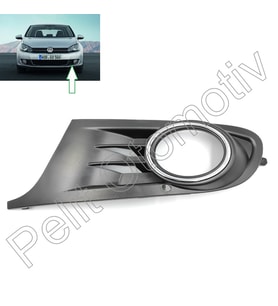 Golf 6 (2009-2013) Sol Sis Farı Çerçevesi Kapağı 5K0853665