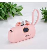 Kişiye Özel Dijital Powerbank 5000 Mah Pembe