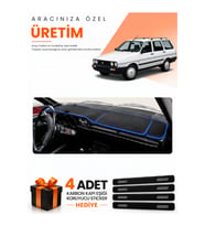 RENAULT 12 TOROS KAPAKLI (1969-2000) Uyumlu Torpido Koruma Örtüsü Oto Kılıfı - Siyah Mavi