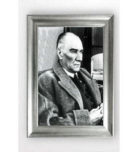 Gümüş Çerçeveli Atatürk Tablo cv703