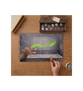 Veri Analizi - İş Dünyası Tasarımı 240 parça Ahşap Puzzle Ahşap Kutuda MP07222