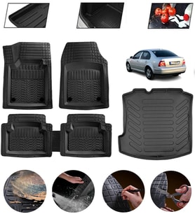 Volkswagen Bora 1999-2006 Uyumlu Paspas Araca Özel Bagaj Havuzu MBS Siyah