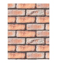 Dreamwall 3D Tuğla Desenli Silinebilir Sağlık Dostu Tekstil Duvar Kağıdı (Çok Renkli)