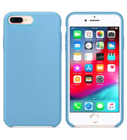 Apple iPhone 8 Plus Altı Açık Liquit Lansman Silikon Gök Mavisi