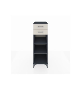 Kronos Dolap 2 Raflı 2 Çekmeceli 44x59x134 Antrasit-Aytaşı