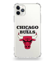 Apple iPhone 11 Pro Max Uyumlu Darbe Emici Antişok  Kapak Chicago Bulls Tasarımlı Şeffaf  Kılıf