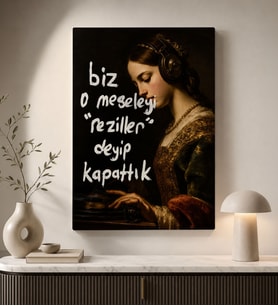 BK Gift Vintage Klasik Sanat Esprili Sözlü Dekoratif Kanvas Tablo - 40
