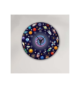 bilge çocuk Tasarımlı Duvar Saati 30 x 30 CM (Karışık)