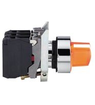 Schneider XB4BK125B5 turuncu mandal buton 24V 2kon sab 1na+1nk