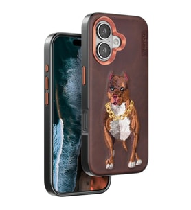 Venco Apple İphone 16 Perma Desenli Kapak - Kahverengi