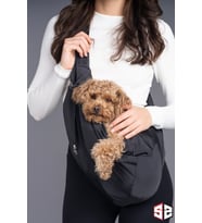 Salya Store Peluşlu Kedi - Köpek Taşıma Çantası Siyah - Anne Kucağı Cnt-104