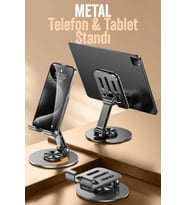 Ayarlanabilir Metal Katlanabilir Telefon Tutucu Tablet Standı Yüksek Kalite 360° S013