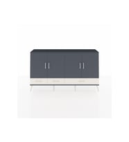 Arges Konsol 6 Raflı 3 Çekmeceli 4 Kapaklı 176x30x99 Antrasit-Antrasit/Aytaşı