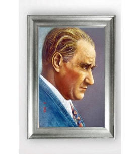 Gümüş Çerçeveli Atatürk Tablo cv897