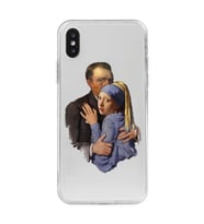 Iphone X ve XS Uyumlu Van Gogh & İnci Küpeli Kız Tasarımlı Şeffaf Telefon Kılıfı