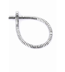 Hematit Doğal Taş Parlak Gümüş Daire Kesim 6x2mm Dizi [AA]