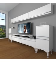 Decoraktiv Ekoflex 9 Mdf Silver Tv Ünitesi Tv Sehpası - Parlak Beyaz