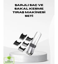 Kablosuz Profesyonel Tıraş Makinesi – Şarjlı, 60 Dakika Kullanım Süreli, Çelik Bıçaklı, Sessiz Moto