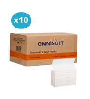 Omnisoft 10 Koli Z Katlı Dispenser Kağıt Havlu 100 x 120 Paket