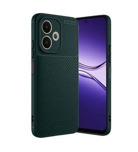 Oppo A5 Pro 4g Kılıf Auto Focus Karbon Kapak - Koyu Yeşil