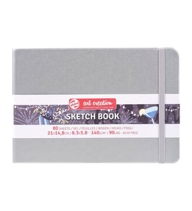 Talens Art Creation Sketchbook Sert Kapak Eskiz Defteri 140 gr 21x14,8 cm 80 yp SILVER 