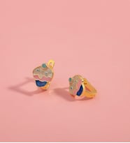 925 Ayar Gümüş Mineli Minik Cupcake Figürlü Çocuk Küpesi