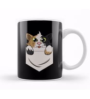 Cute Kitty In Pocket for Cat & Kitten Lovers Kupa Bardak Porselen