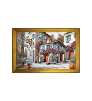 Manzara Temalı Kanvas Tablo 50 x 70 cm Gold Çerçeve